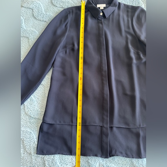 J.Jill Navy Button-Up Shirt Blouse Women’s Size XS - Picture 5 of 12